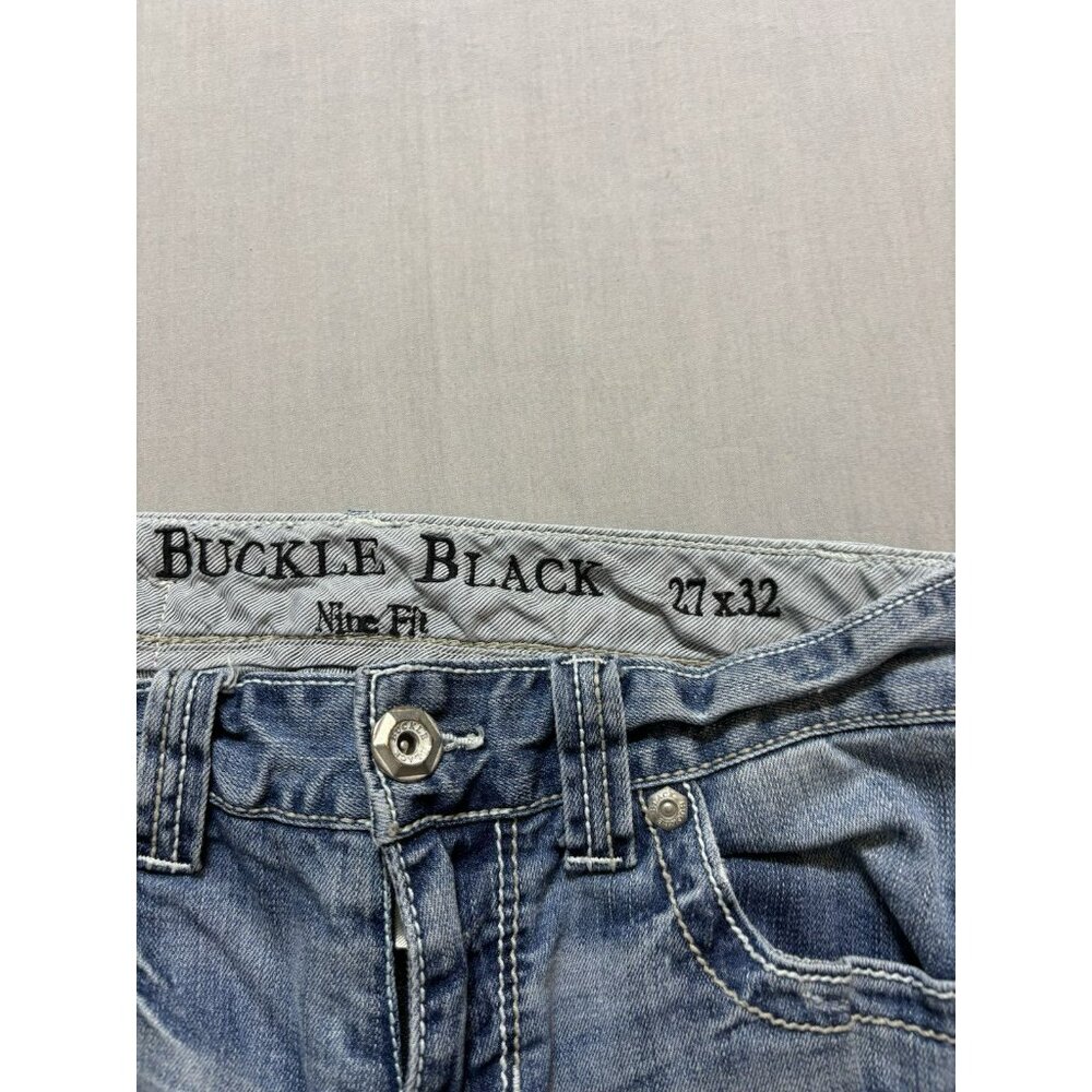 BKE Buckle Black Jeans Fit No 9 Men’s 29x31 Meas. Denim Grunge Straight Western - Picture 5 of 10